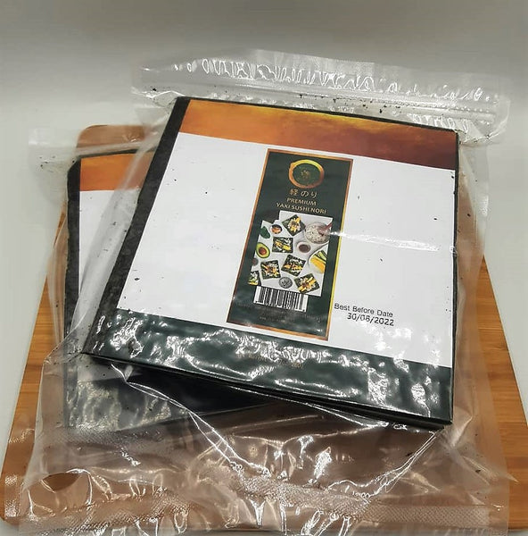1.Premium Yaki Nori half cut  100sheets (80 bag/ case)