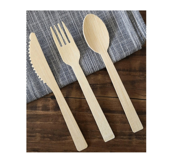 3.Biodegradable / disposable Bamboo cutlery set (300pcs)